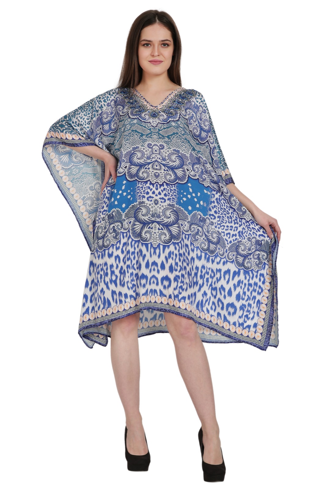 Digital print beach cover up