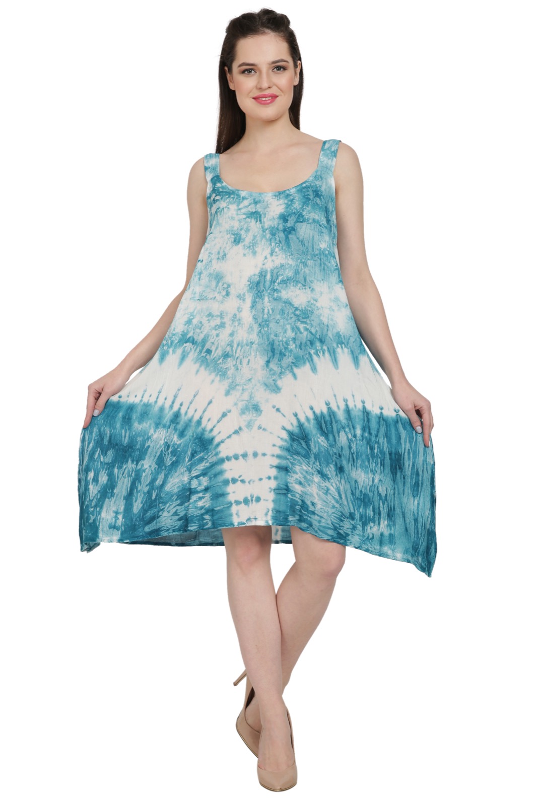 Tie dye umbrella dress