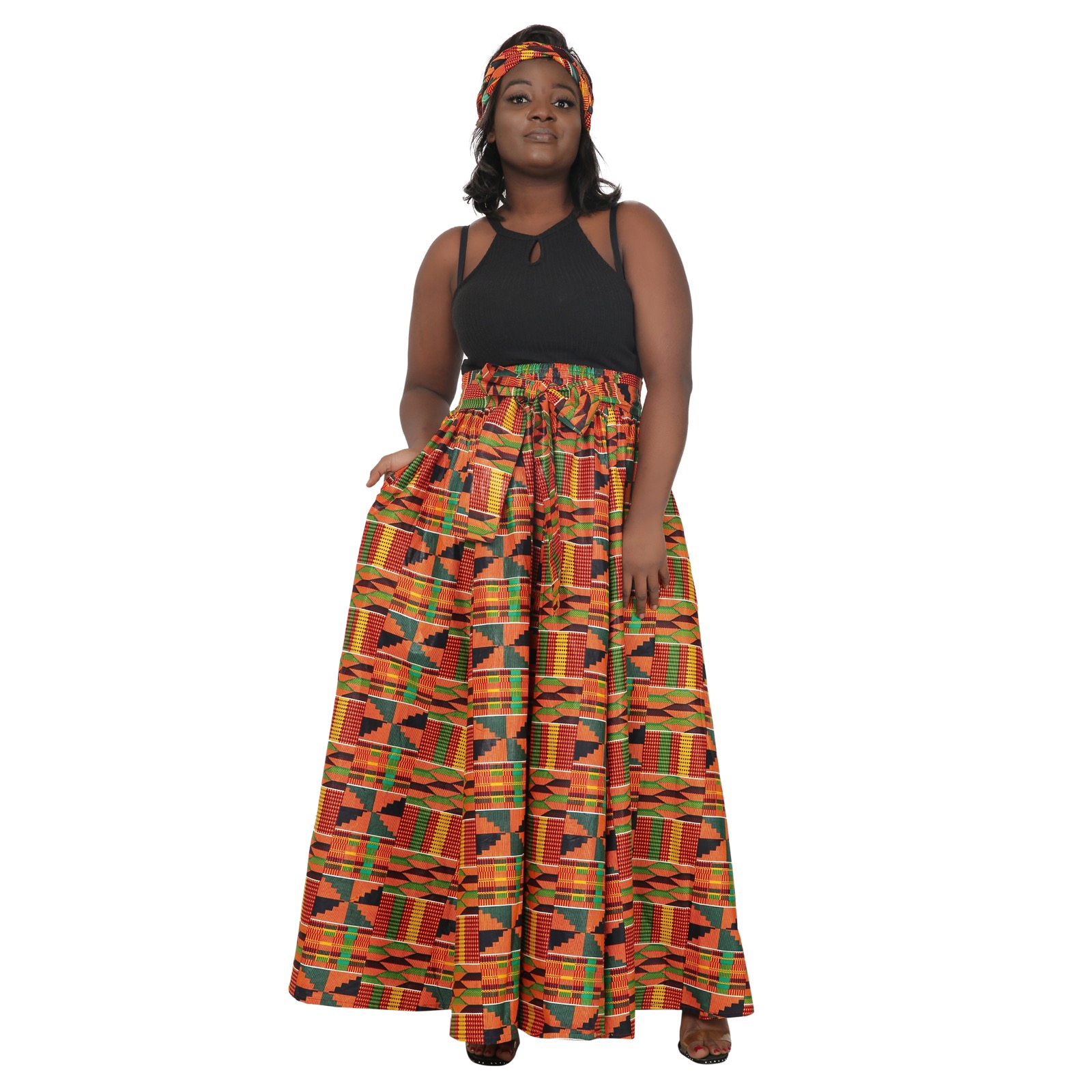 Long maxi African skirt